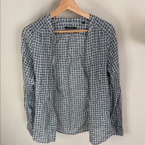 Chic Geometric Print Blouse
